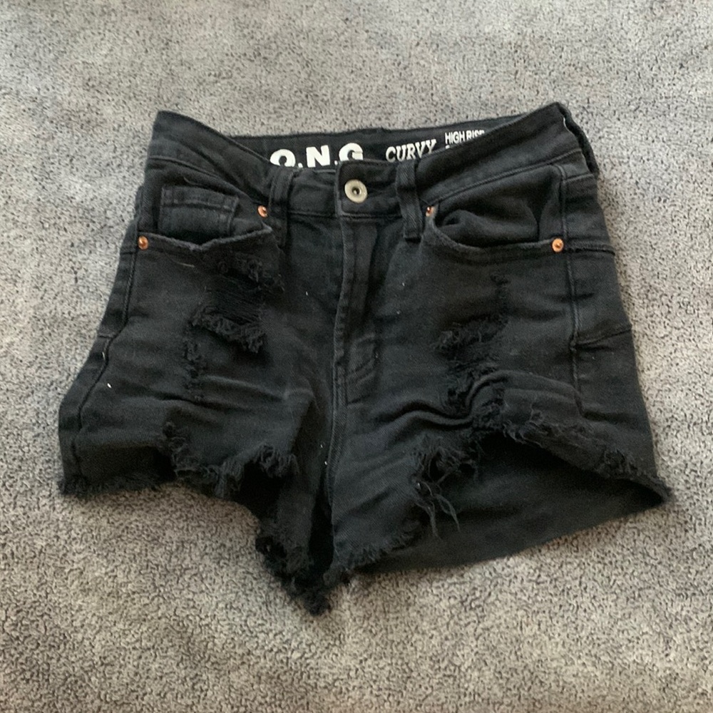 Black Jean shorts